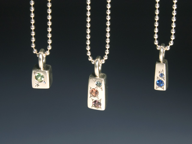Sapphire 'Chunk' Necklaces